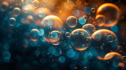 Wall Mural - background with bubbles