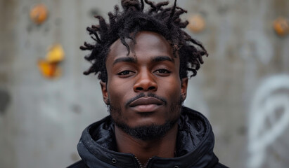 Man With Dreadlocks Looking at Camera