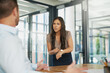 © Sanc/peopleimages.com - Business, woman and scolding with late employee, time management and man undermining female manager. Workplace, crisis and punctuality issue with gender bias, corporate policy and reprimanding