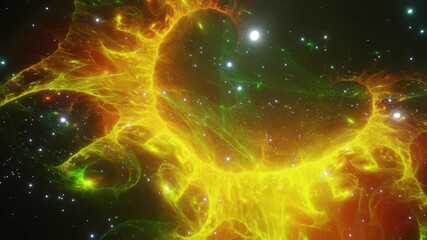 Wall Mural - space travel into deep space in nebula and galaxy