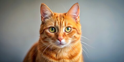 Adorable domestic cat with orange fur and beautiful eyes looking at the camera, cat, animal, pet, cute, domestic, fur, eyes, portrait