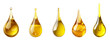 © Chadys - olive oil yellow drops collection isolated on transparent or white background