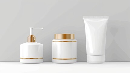 white cosmetic bottle lotion product beauty fashion mockup health care skincare concept isolated on 