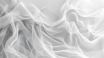 Poster - Low poly graphic style background with gray and white neon abstract smoke, featuring a vertical layout.