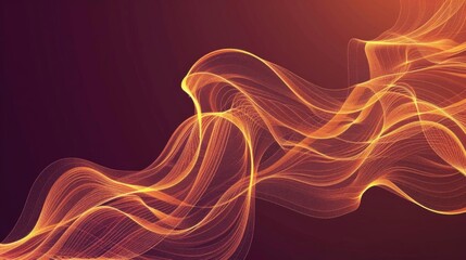 Poster - Smooth and winding lines forming a flame pattern, creating a vibrant and dynamic visual effect.