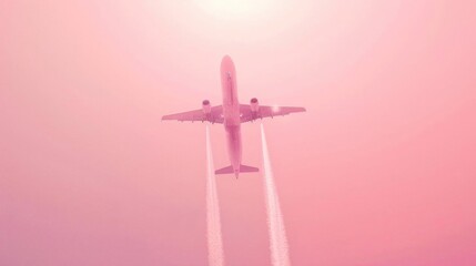 Poster - Modern and fresh pink and white planes form an abstract background, ideal for desktop wallpaper.