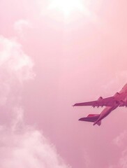 Poster - Stylish pink and white planes create a sleek and modern abstract background, suitable for desktop wallpaper.