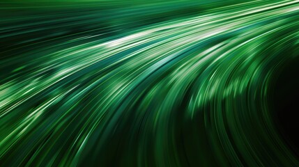 Poster - Abstract green motion blur background with dynamic lines, modern design . Background technology futuristic