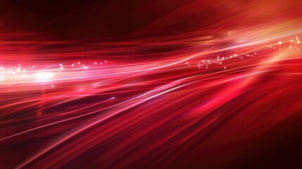 Poster - Abstract red motion blur background with dynamic lines, modern design. Background technology futuristic