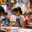 © SCTProjects - Children painting in an art class