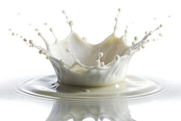 milk splash isolated on white