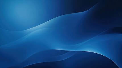 Poster - A digital art piece featuring a gradient background in shades of navy blue with smooth, flowing lines that create an abstract, ethereal effect