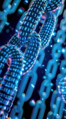 Poster - Blockchain deployment, holographic smart contract execution, advanced coding environment