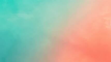 Poster - A smooth, blurred gradient background transitions from teal to coral