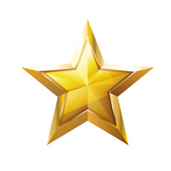 3d vector illustration of a golden star. High-quality detailed and realistic design. Suitable for use in awards celebratory graphic, and other creative projects requiring a symbol of excellence