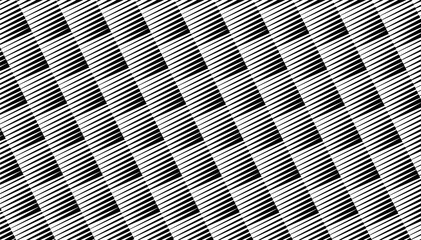 Poster - Black and white seamless geometric pattern. Vector Format Illustration 