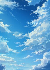 Wall Mural - clear blue sky with no clouds, ideal for background or wallpaper design, elegant and tranquil space 