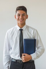 Poster - businessman with tablet computer