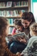 © cff999 - a woman reading to children in a library