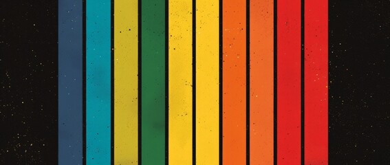 Poster - Vibrant Rainbow Stripes Background