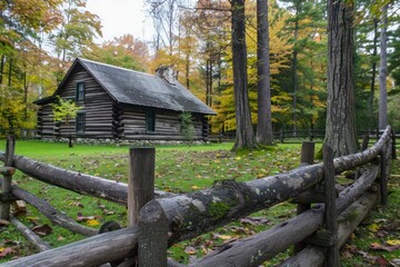 Canvas Print - old wooden house