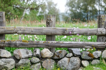 Canvas Print - old wooden fence