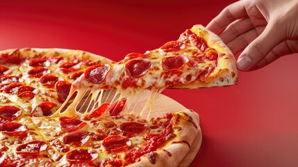 Poster - close up of pizza