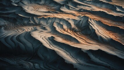 Sticker - A close up of a mountain range with some lines on it, AI