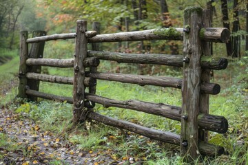 Canvas Print - old wooden fence