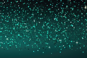 Poster - Abstract green glitter background. Glowing particles backdrop. Banner, wallpaper