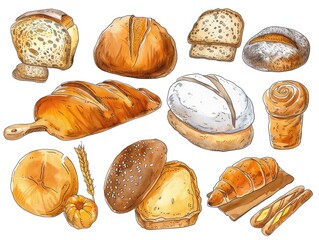 Poster - collection of bread