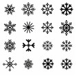 © Best_Seller - Black snowflake vector icons in different designs for web design. A set of flat style snowflake icons for Christmas.