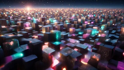 Wall Mural - Abstract multicolored crystal background
