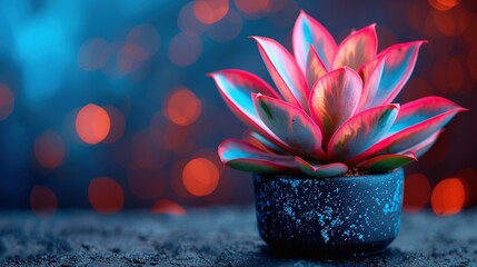 Poster -    a close-up flower in a pot with well-lit surroundings, without any blur