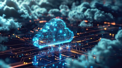 Cloud over computer circuit