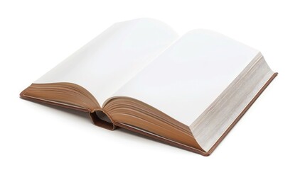 Wall Mural - Blank book displayed on white background