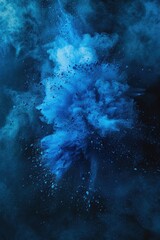 Sticker - Blue powder cloud