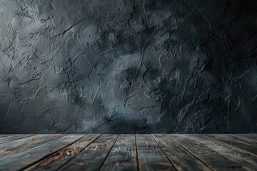 Wall Mural - Wooden Floor and Dark Wall