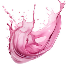 Pink splash isolated on white background