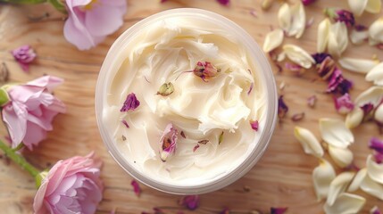 Wall Mural - Petal infused facial cream