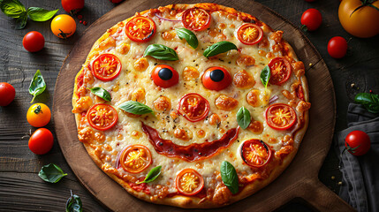 smiling pizza