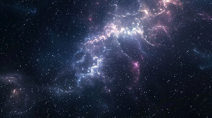 Wall Mural - image of the night sky with stars and galaxies in outer space, serving as a serene and captivating u