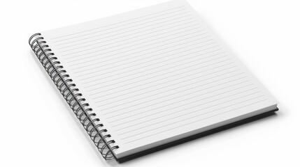 Wall Mural - Realistic spiral notebook on white background