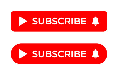 Subscribe button icon in flat style. Subscription sign symbol