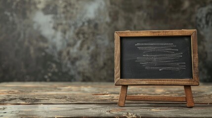 Wall Mural - Mini blackboard with stand for text Text space available