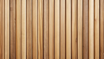 Wall Mural - Natural wooden slats vertical texture for interior design and architectural visualization, featuring subtle wood grain pattern and warm earthy tones.