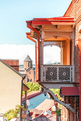 Poster - Street view and traditional architecture in Tbilisi, Georgia