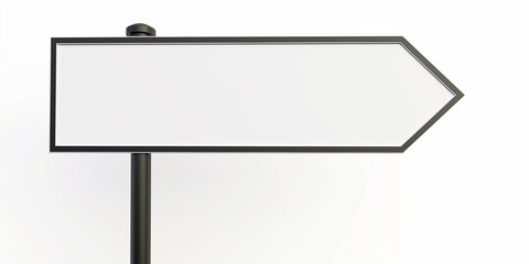 Poster - Blank directional arrow sign is pointing right on a white background