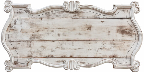 Poster - Whitewashed wooden sign showing rustic chic style