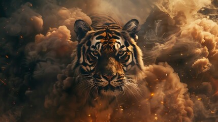 Cinematic of a tiger